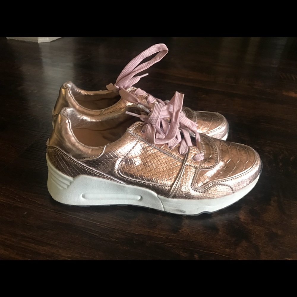 Rose Gold Tennis Shoes